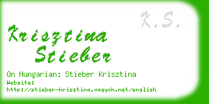 krisztina stieber business card